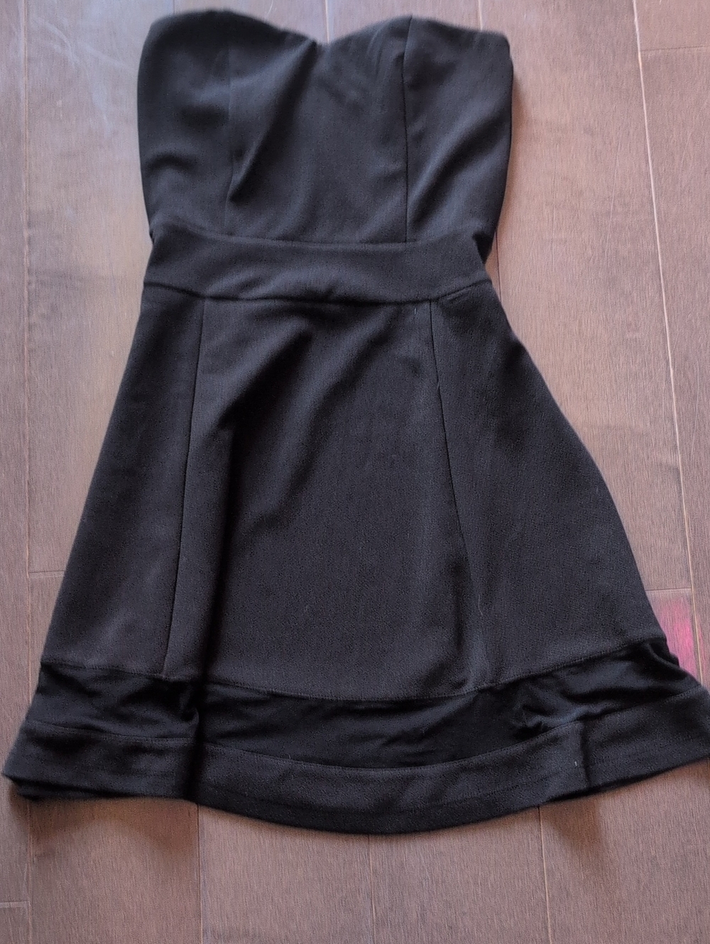 CHANEL Strapless Black Mini Dress